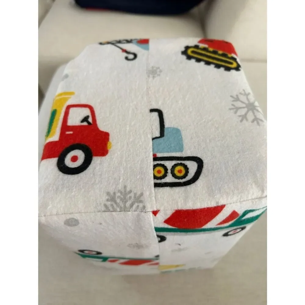 100% Cotton Flannel Sheet Set - Great Bay Home (Full,Christmas Toy Trucks),  NWT